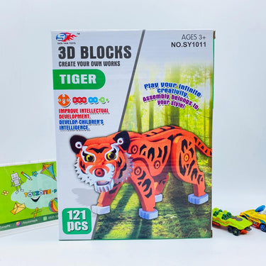 121 pieces 3d tiger puzzle blocks
